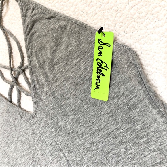 SALE❗️Sam Edelman Grey Strappy Cotton Bodysuit L - Picture 4 of 7